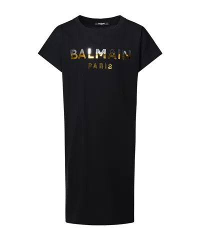 BALMAIN BALMAIN KIDS LOGO PRINTED T-SHIRT DRESS