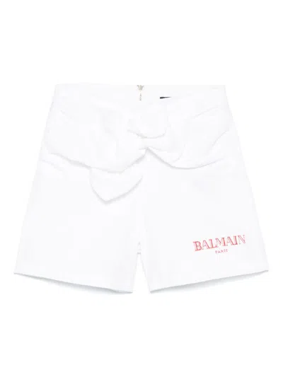 BALMAIN KNOT-DETAILING SHORTS