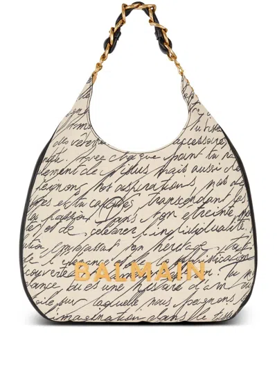 BALMAIN LARGE 1945 SOFT HOBO SHOULDER BAG