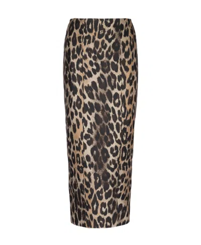 BALMAIN BALMAIN ANIMAL-PRINTED MIDI SKIRT