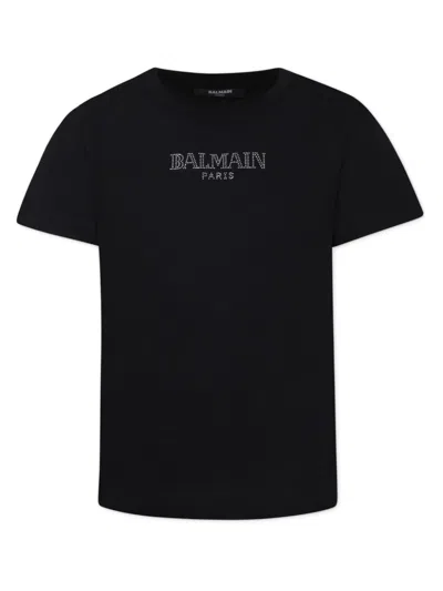 BALMAIN LOGO-EMBELLISHED T-SHIRT