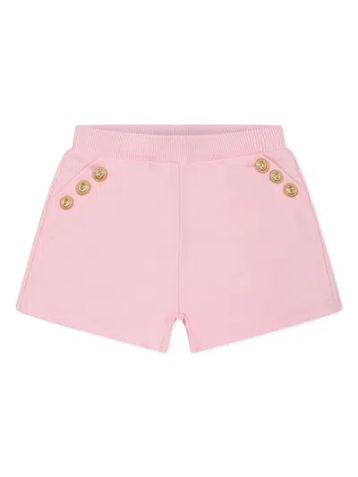 BALMAIN LOGO-EMBOSSED BUTTONS SHORTS
