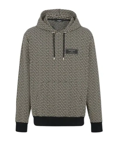 BALMAIN LOGO HOODED SWEATER
