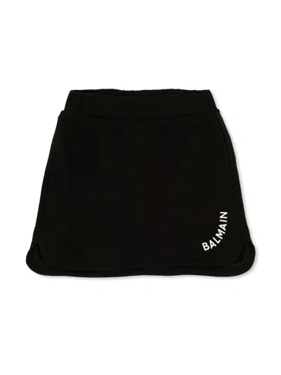 BALMAIN LOGO PANEL SKIRT