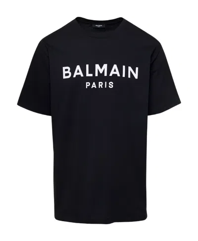 BALMAIN BALMAIN LOGO PRINTED CREWNECK T-SHIRT