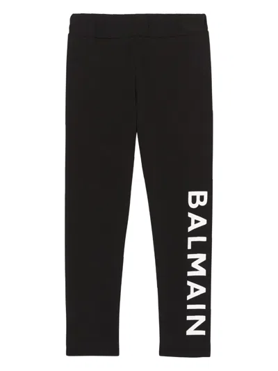 BALMAIN LOGO-PRINT LEGGINGS