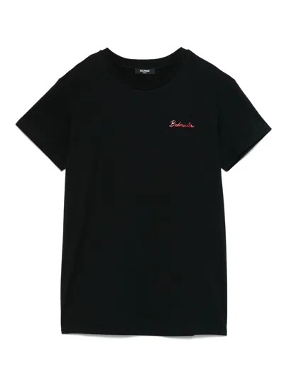 BALMAIN LOGO-PRINT T-SHIRT