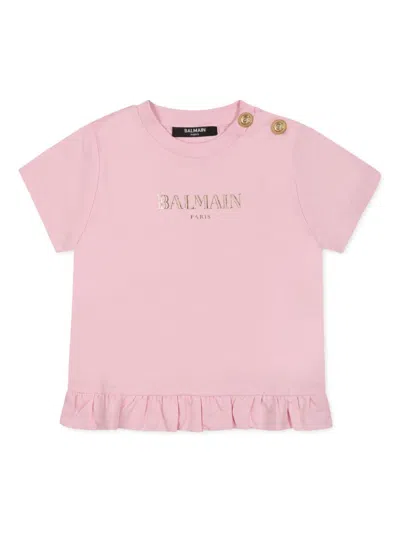 BALMAIN LOGO-PRINT T-SHIRT