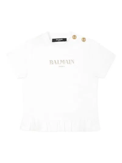 BALMAIN LOGO-PRINT T-SHIRT