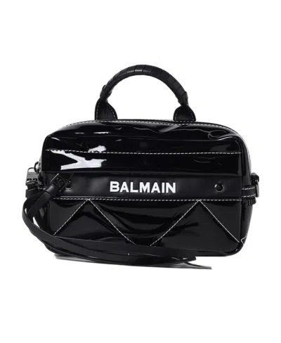 BALMAIN BALMAIN LOGO PRINTED TOP HANDLE BAG