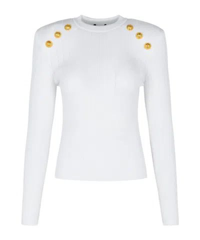 BALMAIN BALMAIN BUTTON EMBELLISHED KNITTED JUMPER