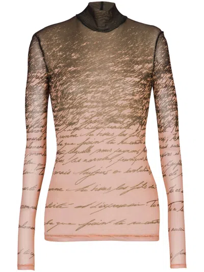 BALMAIN LOVE LETTER-PRINT TOP