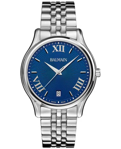 BALMAIN MEN'S SWISS BELEGANZA STAINLESS STEEL BRACELET WATCH 40MM
