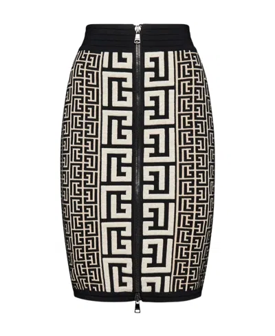BALMAIN BALMAIN ZIP-UP SKIRT
