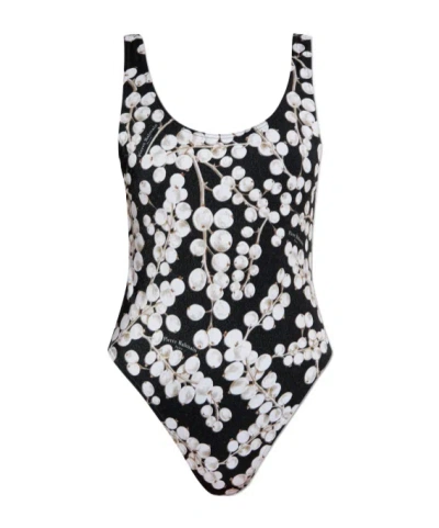 BALMAIN GRAPHIC-PRINT SWIMSUIT