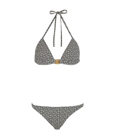 BALMAIN TWO-PIECE PB LABYRINTH SWIMSUIT