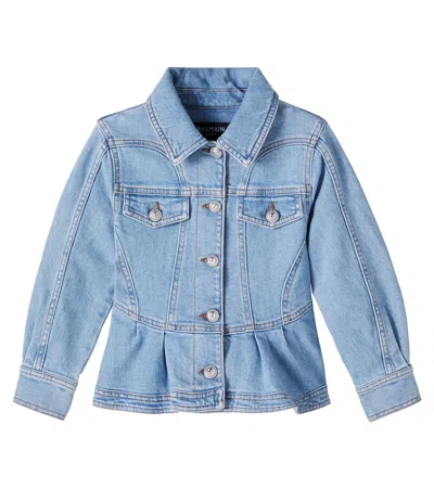 BALMAIN PEPLUM DENIM JACKET