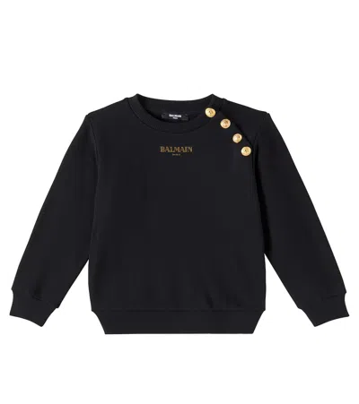 BALMAIN PRINTED COTTON SWEATSHIRT