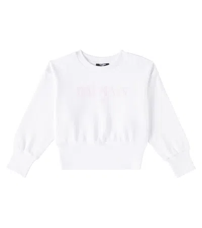 BALMAIN PRINTED COTTON SWEATSHIRT