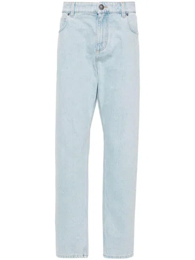 BALMAIN BALMAIN REGULAR DENIM PANTS LIGHT BLUE WASH