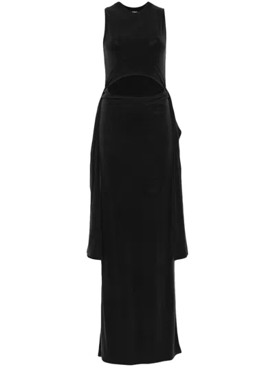 BALMAIN RIBBED MAXI DRESS