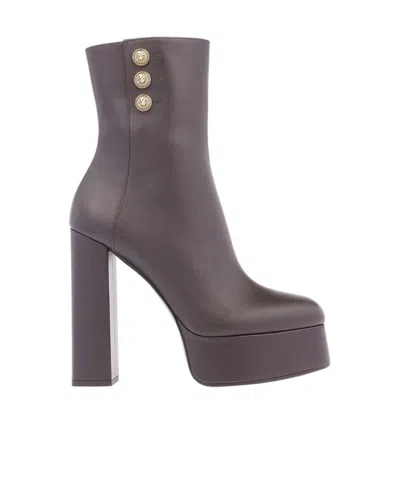 BALMAIN ROUND-HEADED SHORT BOOTS