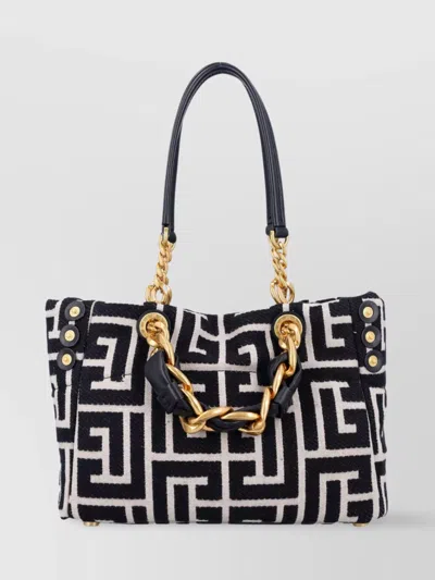 BALMAIN SMALL SOFT CABAS ADJUSTABLE GUSSETS