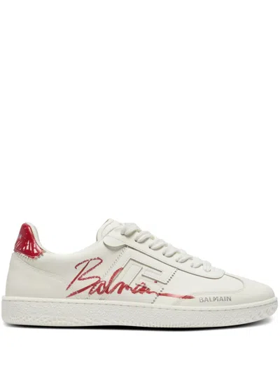 BALMAIN SWAN-LIPSTICK TRAINERS