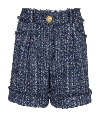 BALMAIN TWEED HIGH-RISE SHORTS