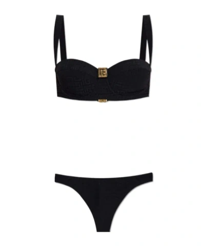 BALMAIN LOGO PLAQUE BIKINI