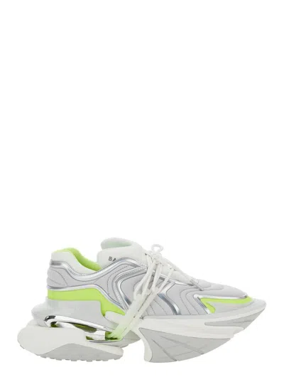 BALMAIN 'UNICORN' WHITE LOW TOP SNEAKERS