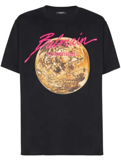 BALMAIN UNIVERSE & PLANET T-SHIRT