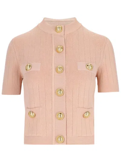BALMAIN BALMAIN WOMEN BUTTONED CREWNECK CARDIGAN