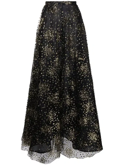 BAMBAH SEQUIN-EMBELLISHED MAXI SKIRT