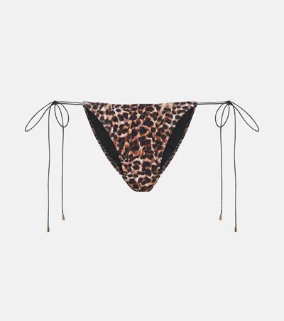 BANANHOT LIV LEOPARD-PRINT BIKINI BOTTOMS