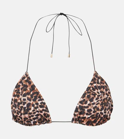 BANANHOT LIV LEOPARD-PRINT BIKINI TOP