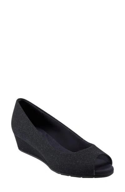 BANDOLINO BANDOLINO PEEP TOE WEDGE PUMP