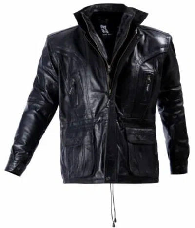 BANGLA BANGLA HERREN WINTER JACKE LEDERJACKE LEDER JACKE LEDER SCHWARZ XXL