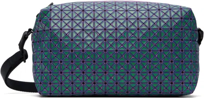 BAO BAO ISSEY MIYAKE GREEN & PURPLE SADDLE ROUGH BAG