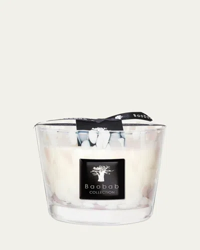 BAOBAB COLLECTION WHITE PEARLS CANDLE, 4"