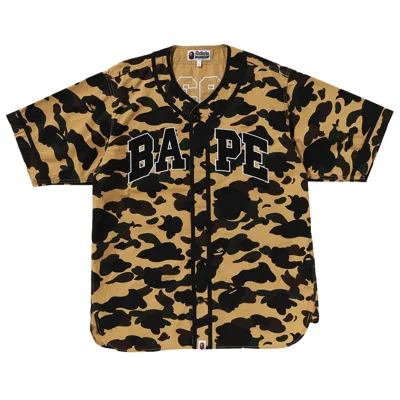 BAPE BAPE 1ST CAMO BASEBALL SHIRT 'YELLOW'