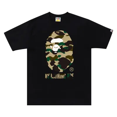 BAPE BAPE 1ST CAMO BY BATHING APE TEE 'BLACK/YELLOW'