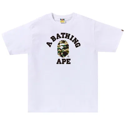 BAPE BAPE 1ST CAMO COLLEGE TEE 'WHITE/YELLOW'