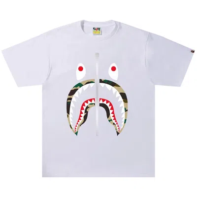 BAPE BAPE 1ST CAMO SHARK TEE 'WHITE/YELLOW' | MEN'S SIZE L