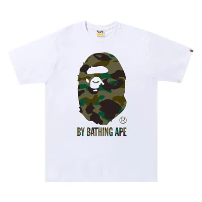 BAPE BAPE 1ST CAMO SIDE BIG APE HEAD TEE 'WHITE/GREEN'