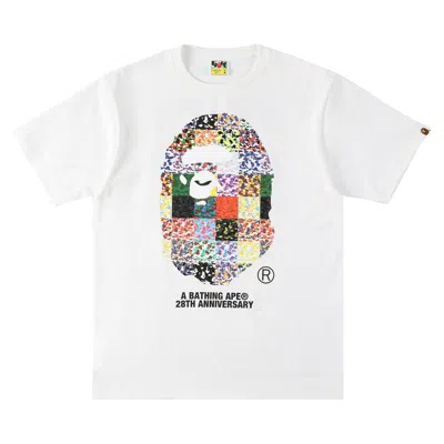 BAPE BAPE 28TH ANNIVERSARY APE HEAD T-SHIRT 'WHITE'
