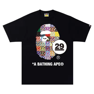 BAPE BAPE 29TH ANNIVERSARY APE HEAD TEE 'BLACK'