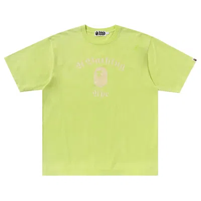 BAPE BAPE A BATHING APE OVERDYE RELAXED FIT TEE 'YELLOW'