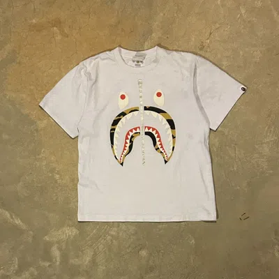 BAPE ABC 1ST CAMO SHARK FACE TEE SILVER ZIPPER