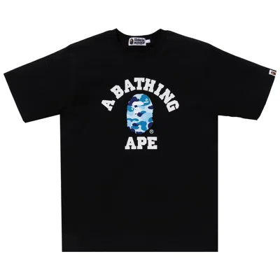 BAPE BAPE ABC CAMO COLLEGE ORGANIC TEE 'BLACK/BLUE'